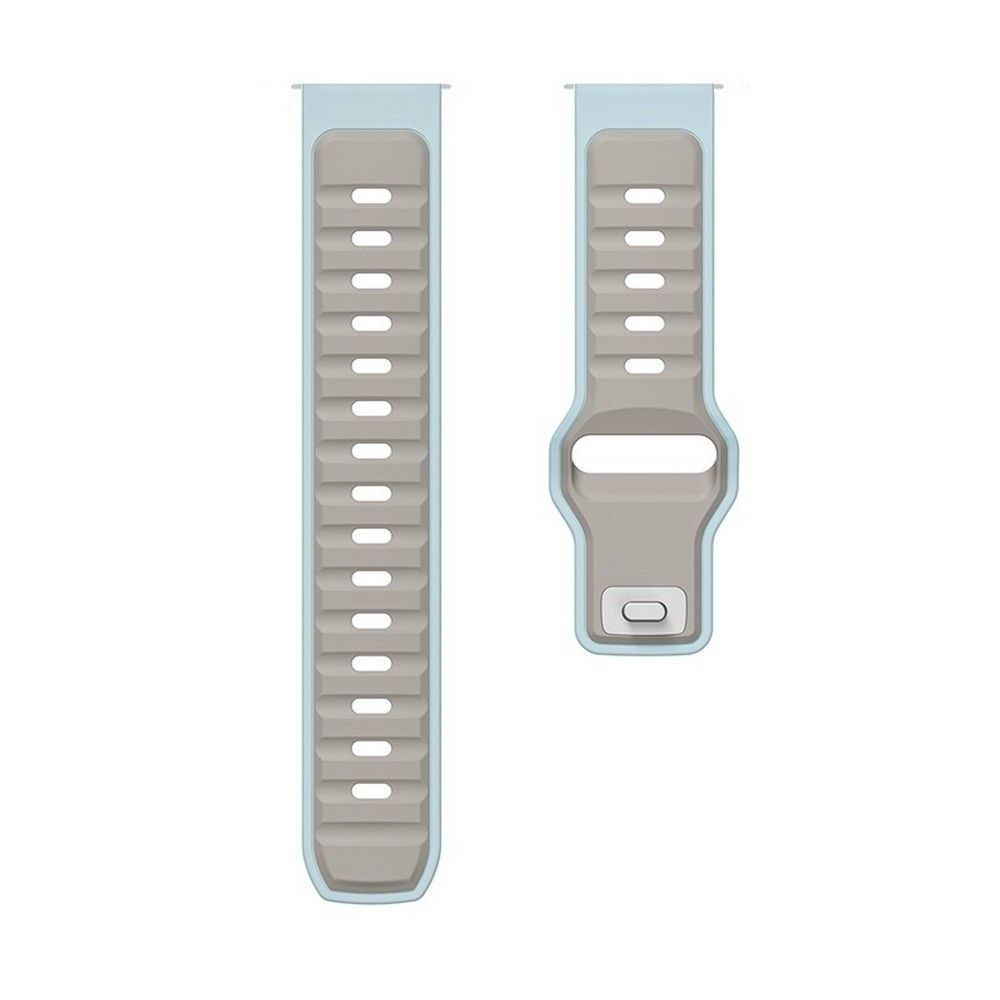 GPACK Amazfit GTR 3 Pro Uyumlu Çift Renk Kademeli Silikon 22-KRD135 Akıllı Saat Kordonu Gri - Mavi