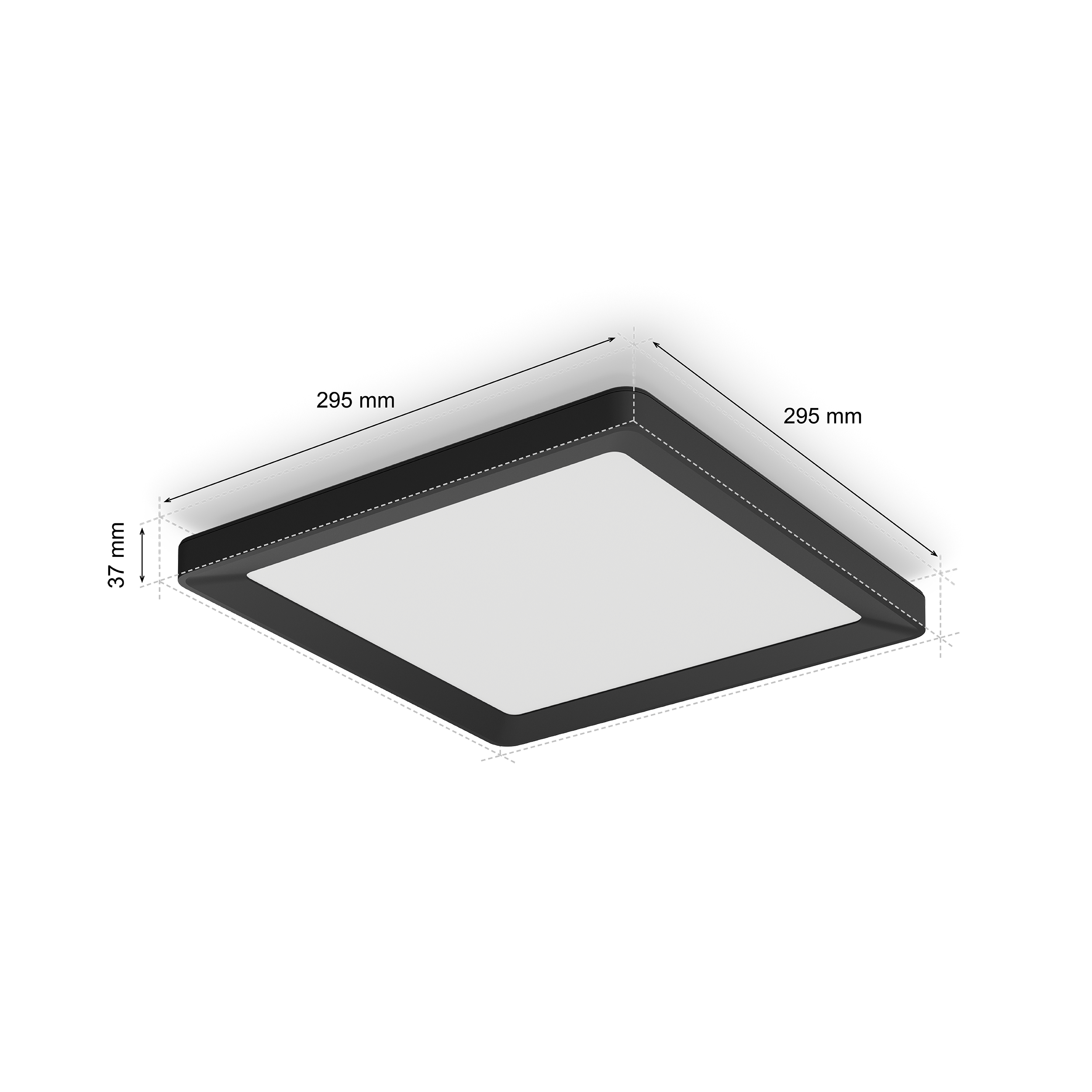 PHILIPS HUE Tento 30x30cm 1340 Lümen Sıva Üstü RGB Akıllı LED Panel Siyah