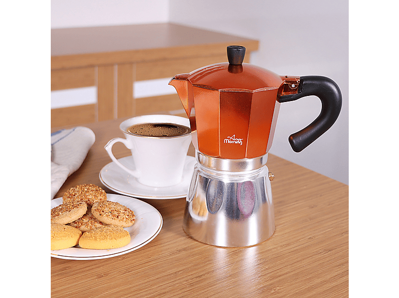 ANY MORNING HES-6 240 ML Alüminyum Espresso Kahve Makinesi Inox
