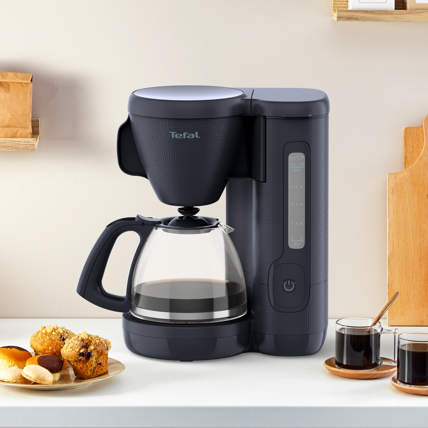 TEFAL Morning Filtre Kahve Makinesi Siyah