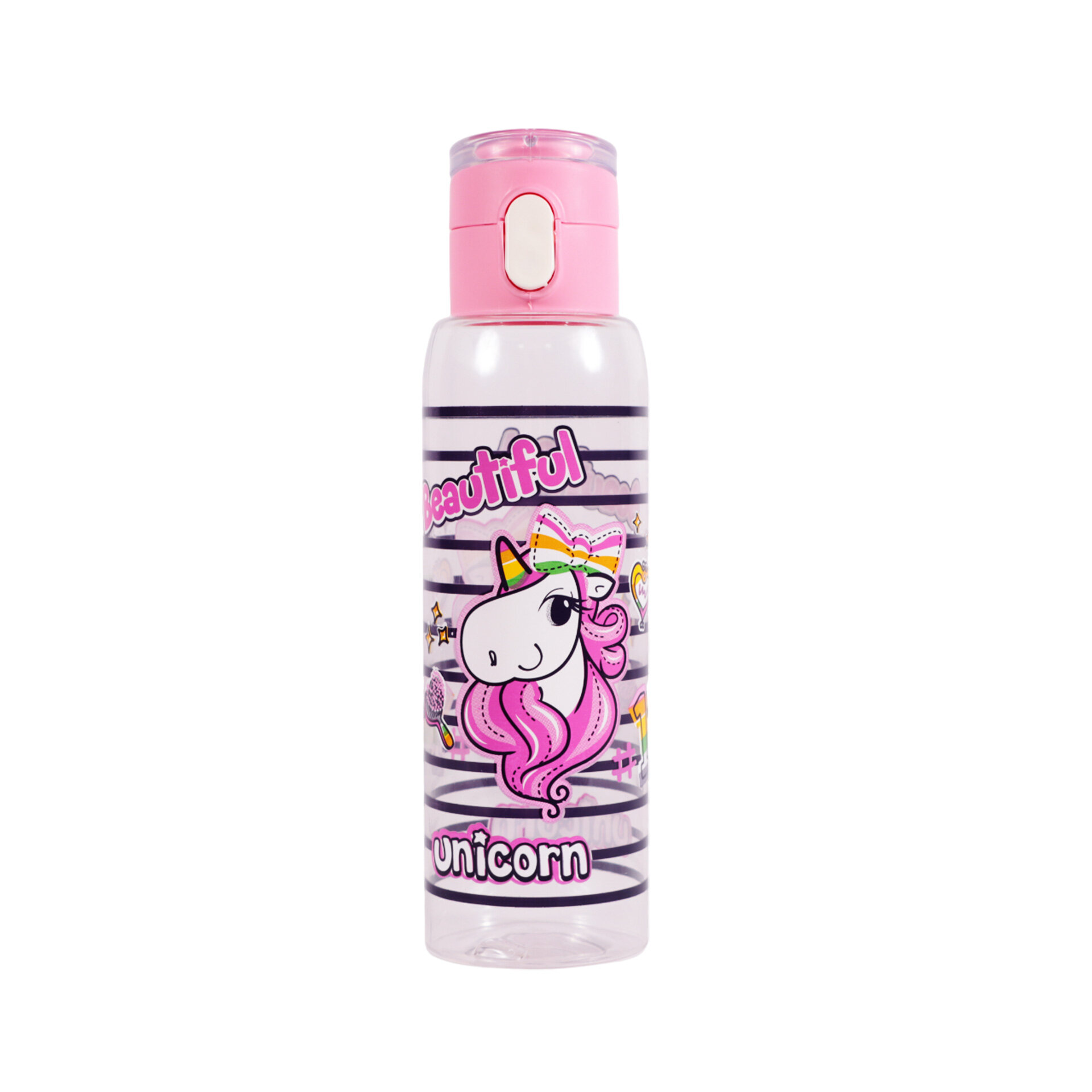 HEREVIN 161417-818 500 ml Askılı Desenli Opak Desenli Plastik Matara