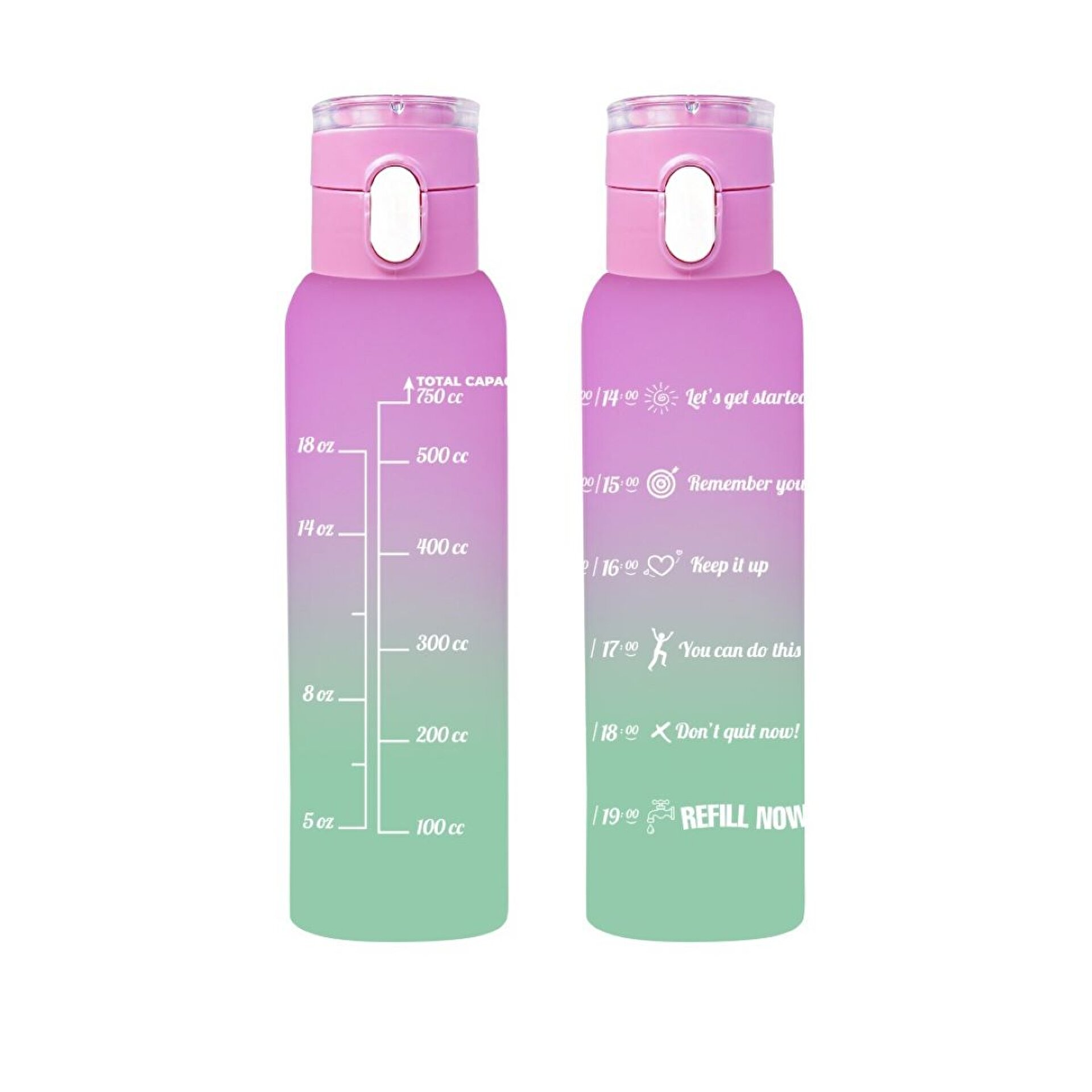HEREVIN 161407-844 750 ml Askılı Desenli Opak Desenli Plastik Matara