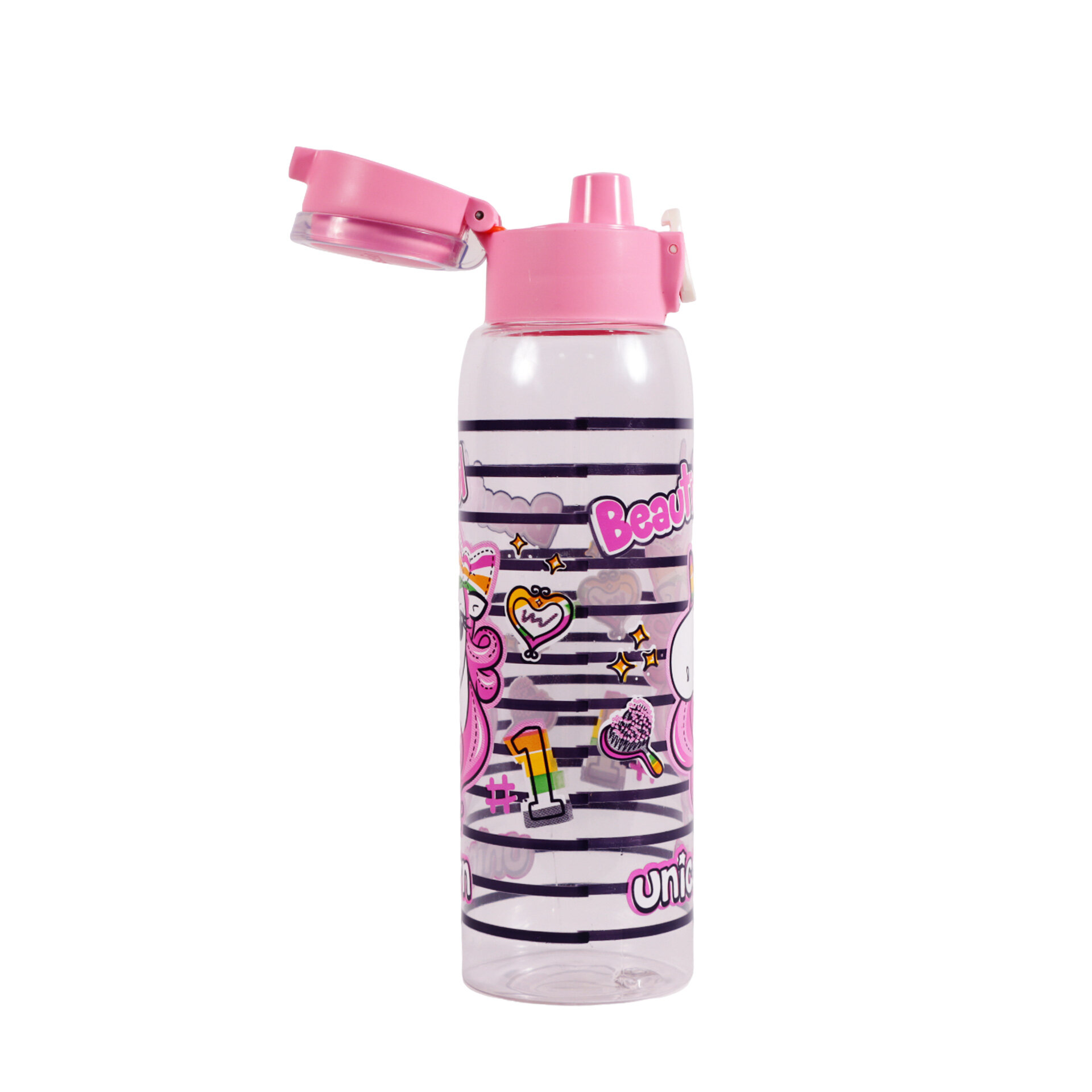 HEREVIN 161417-818 500 ml Askılı Desenli Opak Desenli Plastik Matara