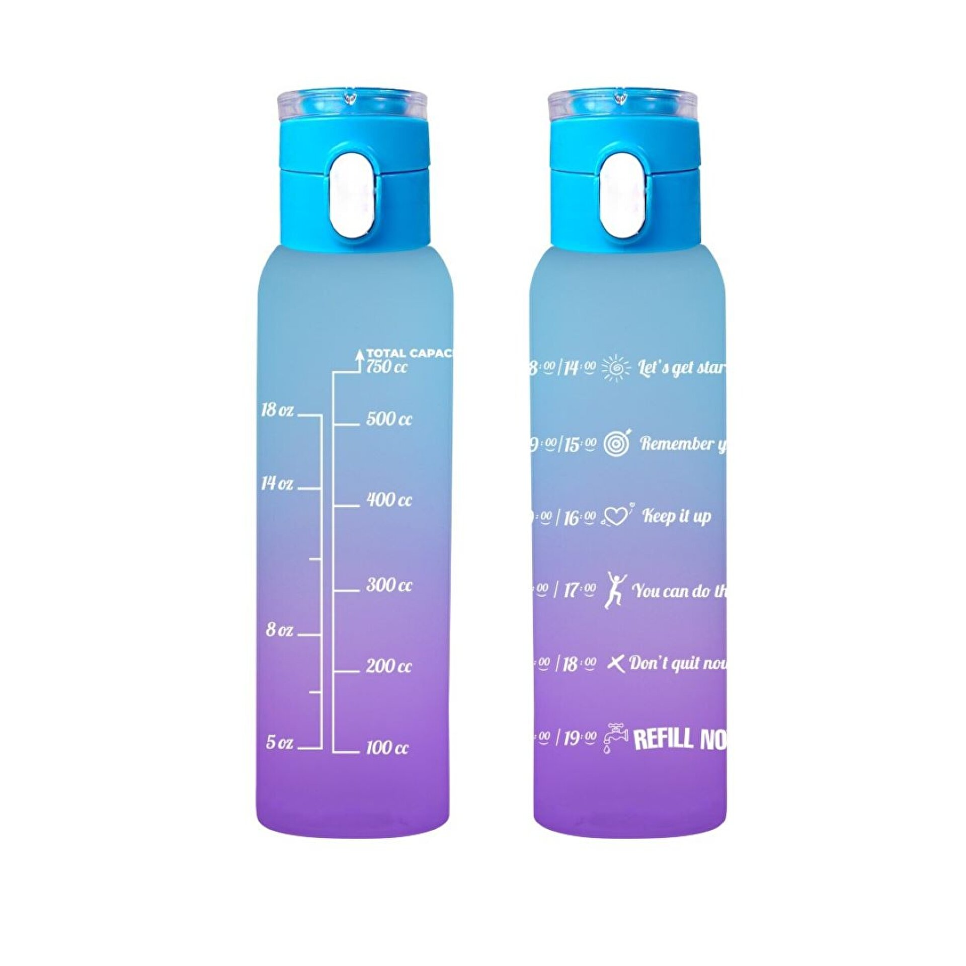 HEREVIN 161407-843 750 ml Askılı Desenli Opak Desenli Plastik Matara