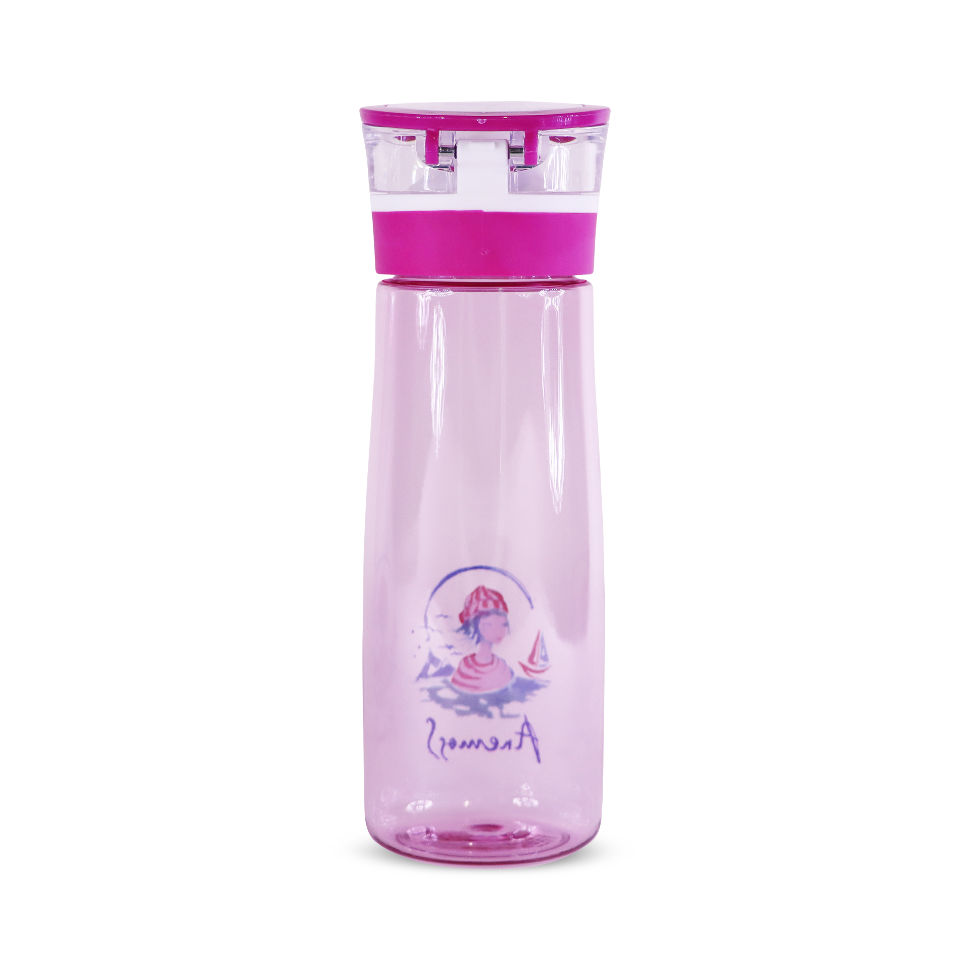 ANEMOSS Denizci Kız 600 ml Tritan Matara Plastik Matara