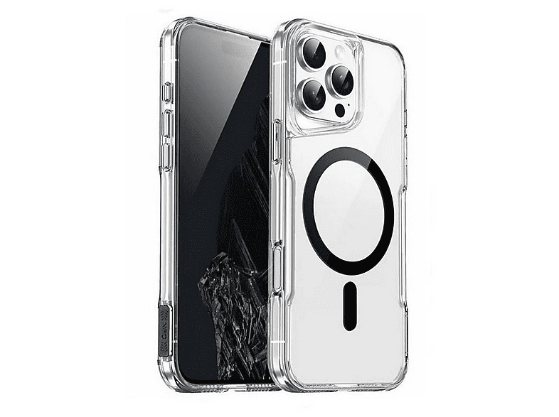 GPACK iPhone 16 Pro Max Uyumlu T-Max ALP M-Safe Şarj Özellikli Sert Mika Telefon Kılıfı Siyah