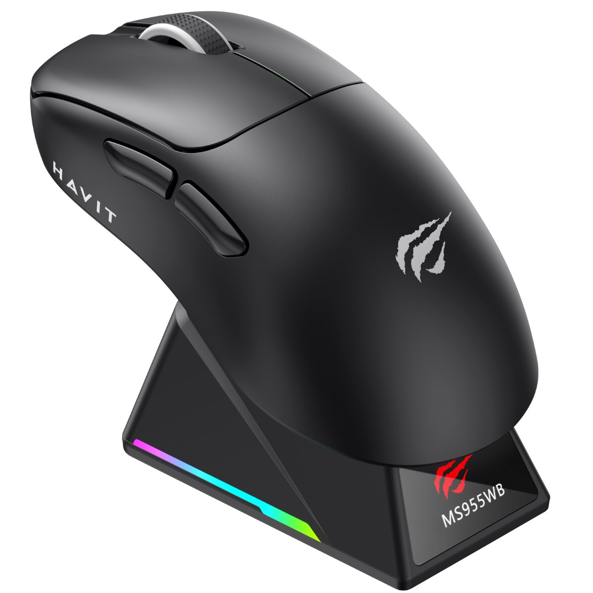 HAVIT Gamenote MS955WB Pro RGB 3 Modlu + Şarj İstasyonu Ekranlı Kablosuz Gaming Mouse Siyah