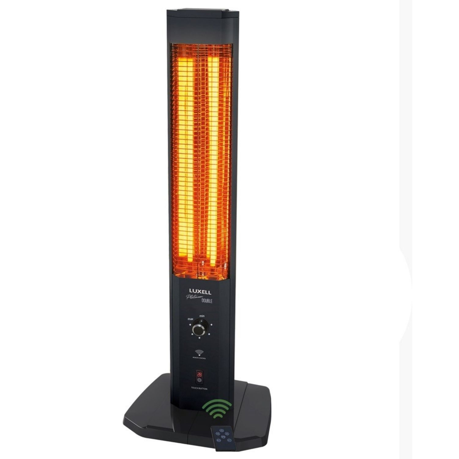 LUXELL Mhr-1800 Çift Flament 1800 Watt Uzaktan Kumandalı 1800 W Kule Tipi Isıtıcı Siyah