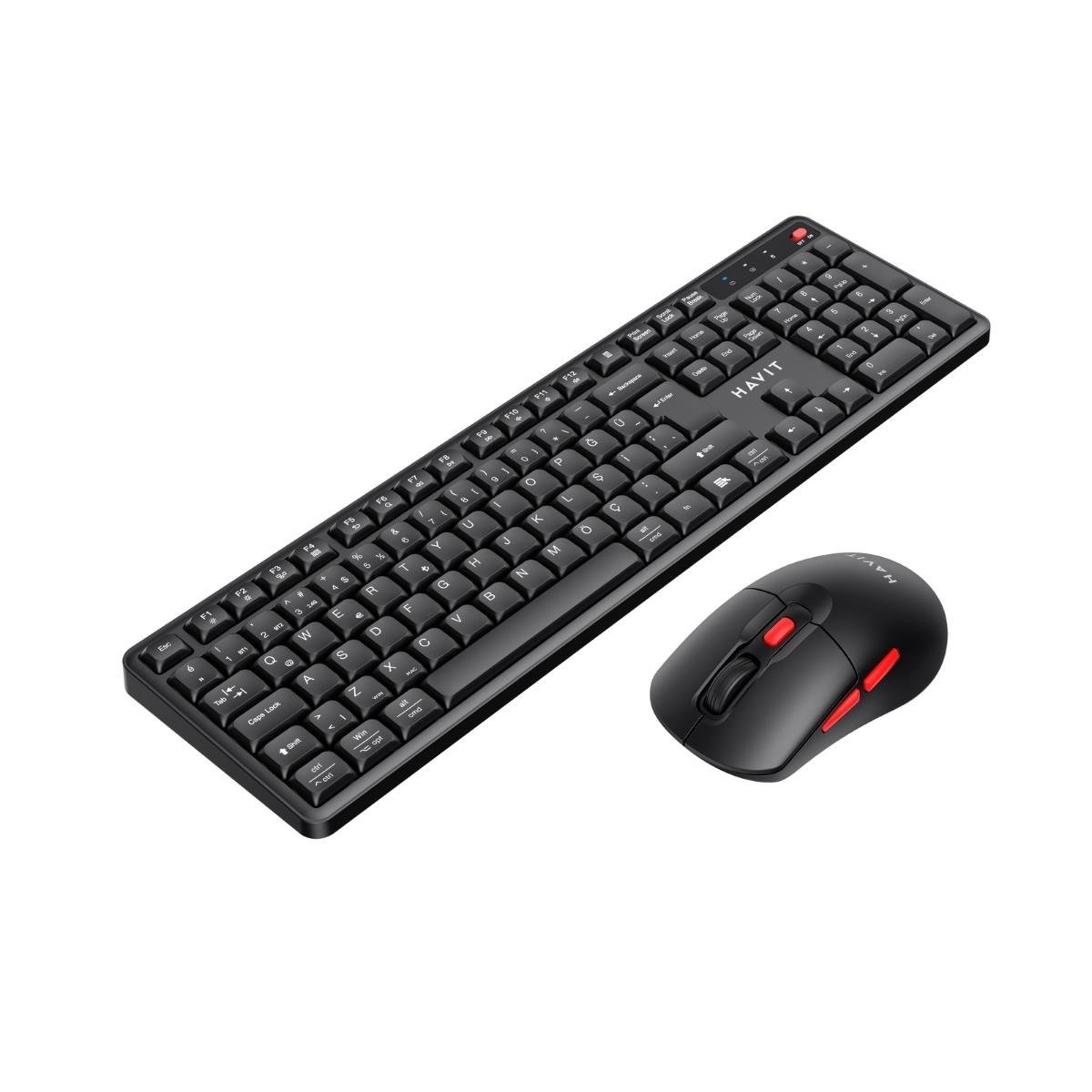 HAVIT KB261WB Dual Mode - Türkçe Q Kablosuz Klavye ve Mouse Seti Siyah