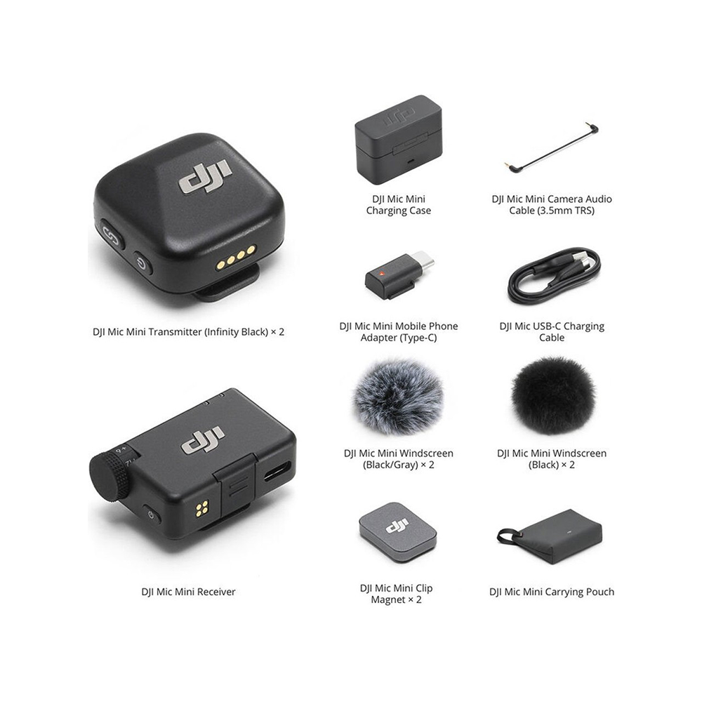 DJI Mic Mini 2 Kişilik Kablosuz (İthalatçı Garantili) Yaka