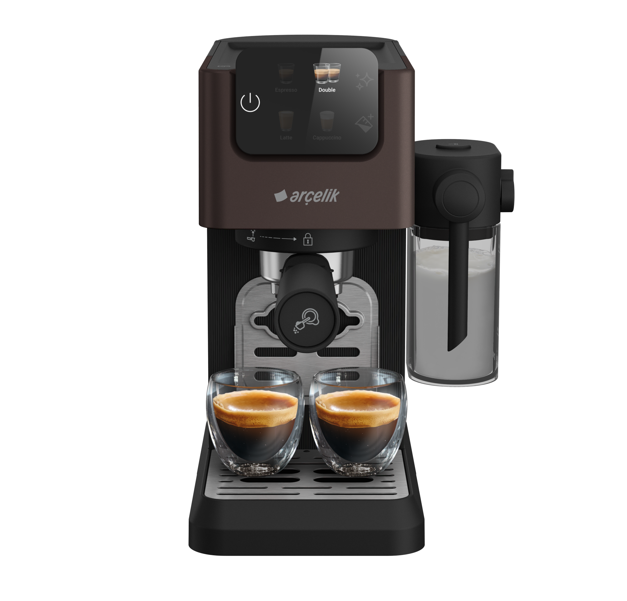 ARCELIK EM 6450 Yarı Otomatik Kapsüllü Espresso Makinesi Dark Inox