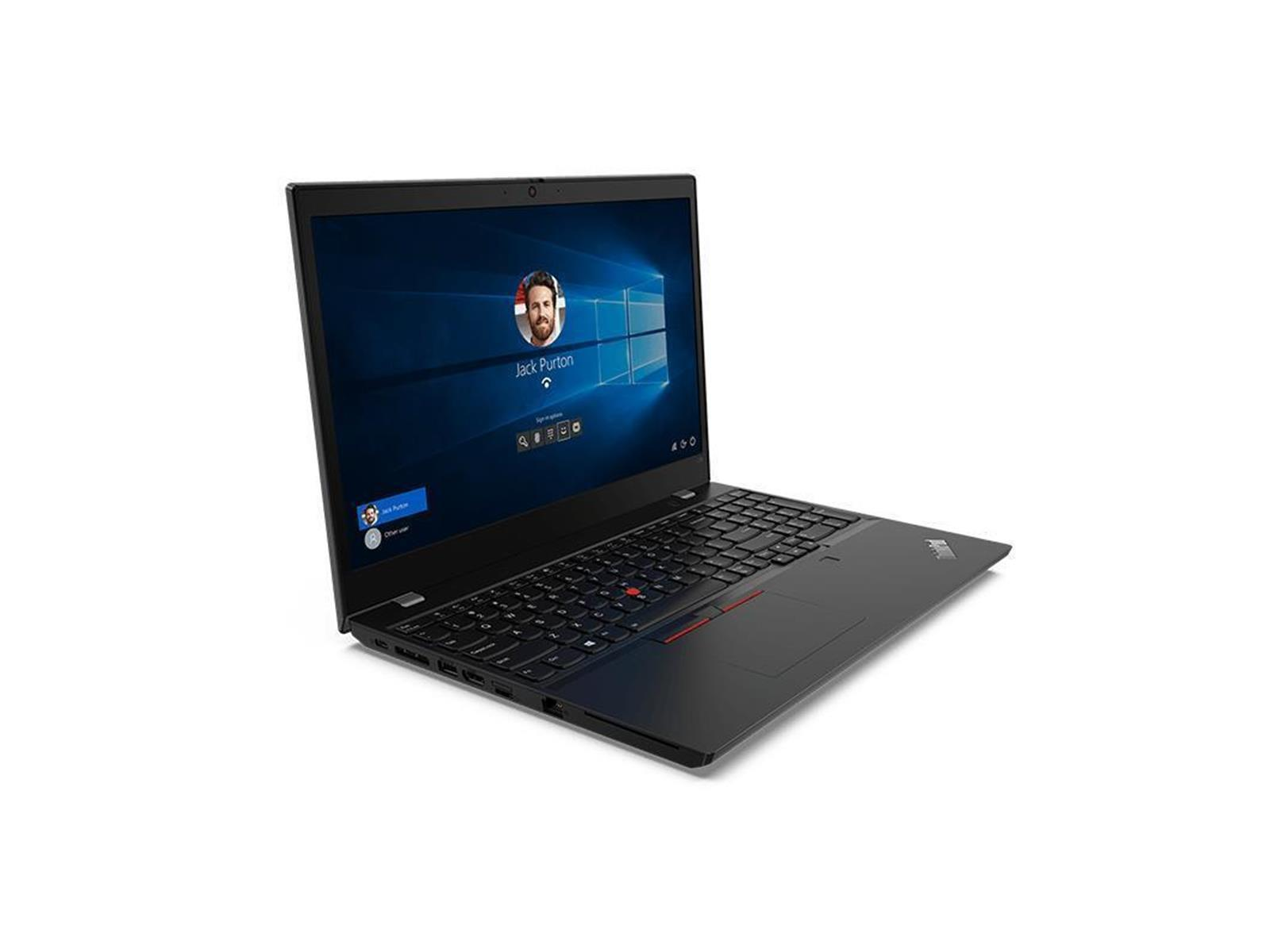 Ein schwarzer Laptop ist geöffnet und zeigt einen Anmeldebildschirm mit einem Benutzerprofilbild. Der Bildschirm zeigt 'Jack Purton'.