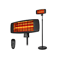 MediaMarkt AURONIC AU3142 - Terrasverwarmer - Hangend en Staand - 2000W Terrasverwarmer Zwart aanbieding