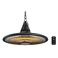 MediaMarkt AURONIC AU3479 - Terrasverwarmer- Hangend - 1500W - Infrarood Verwarming Terrasverwarmer Zwart aanbieding