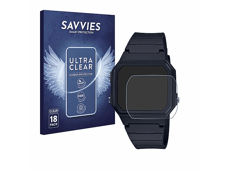 SAVVIES 6x klare Schutzfolie (für Casio A168WEM-7EF) | MediaMarkt