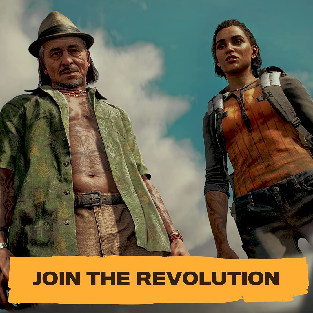 Dwie osoby na tle błękitnego nieba. Mężczyzna z tatuażami i kapeluszem, kobieta z plecakiem, pomarańczową koszulą i dżinsami.