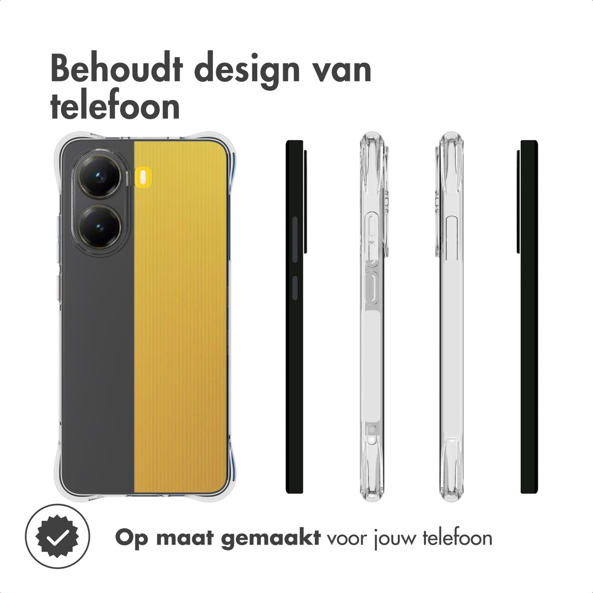 iVoler Anti Ingiallimento Chiaro Cover per Xiaomi Poco X7 Pro 5G, [Antiurto di Grado Militare] Custodia Trasparente per Assorbimento degli Urti con Paraurti in TPU Morbido