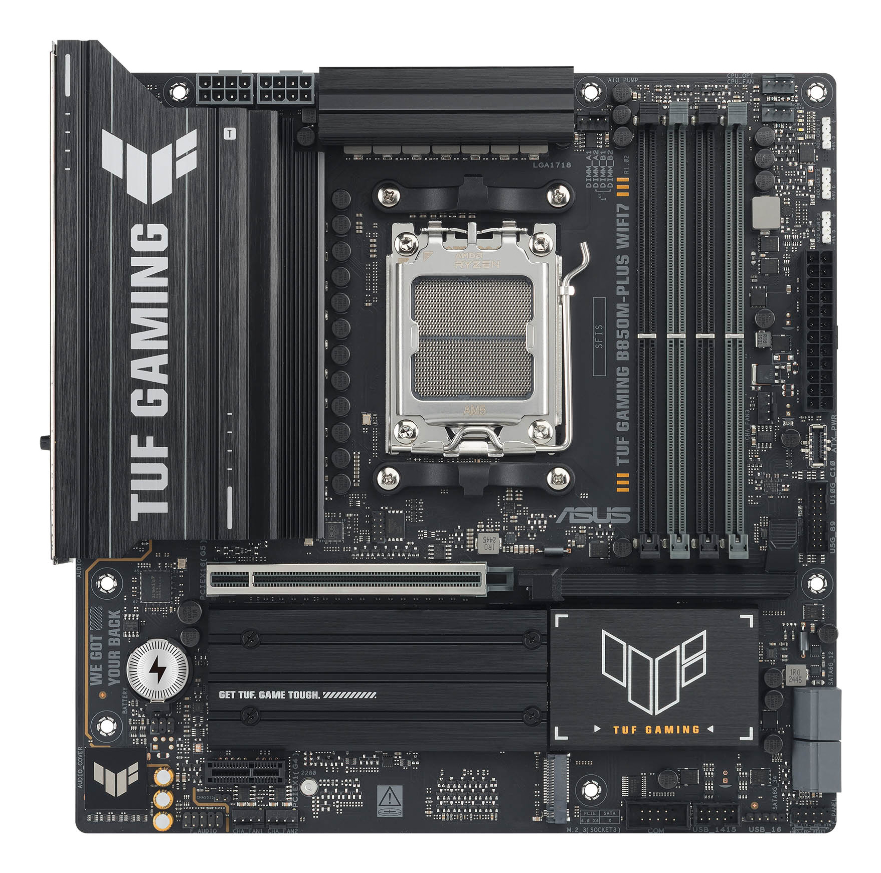 ASUS TUF Gaming B850M-PLUS Wi-Fi7 8000MHz (OC) DDR5 M.2 HDMI DP AMD B850 DDR5 micro ATX Anakart