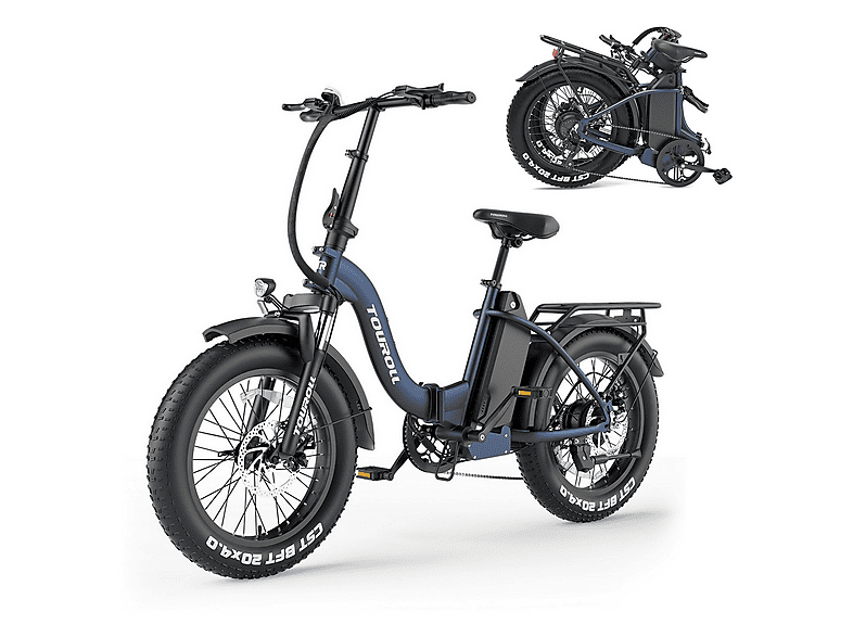 TOUROLL S2 Citybike (Laufradgröße: 20 Zoll, Unisex-Rad, Blue)