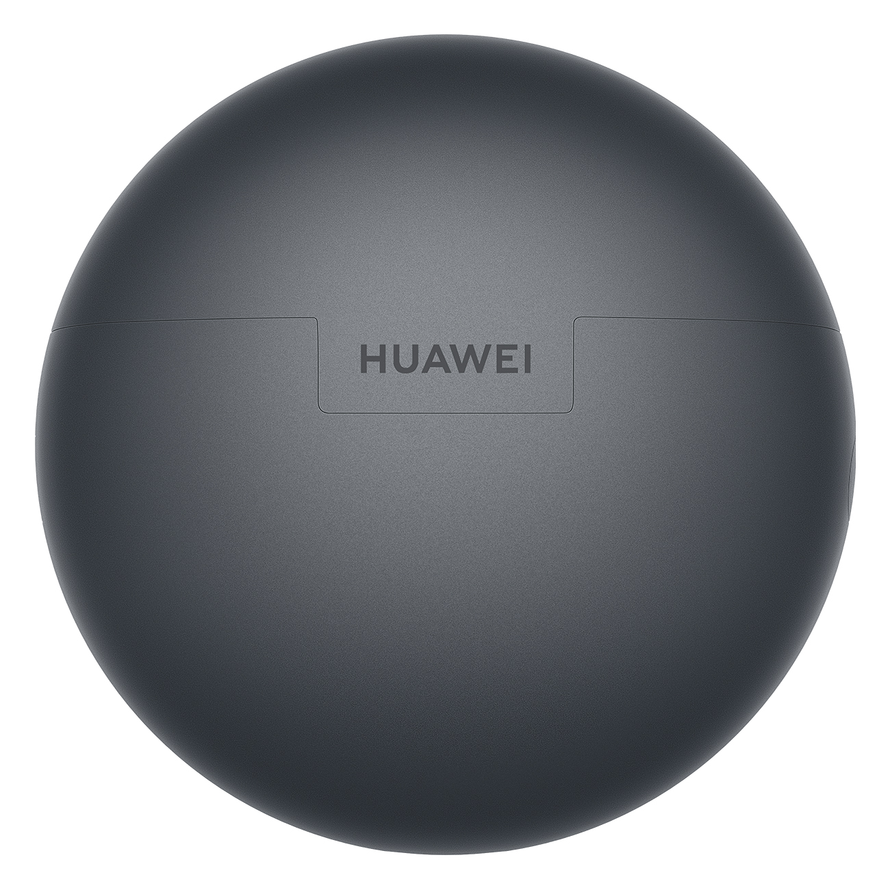 Een donkergrijs, afgerond apparaat met het woord 'HUAWEI' erop. Het oppervlak is glad en mat.