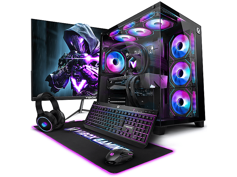 VIBOX VII-196, Gaming PC mit Intel® Core™ i7 12 Prozessor, 32 GB RAM, 1 TB SSD, NVIDIA GeForce RTX™ 5070, Windows 11 Home
