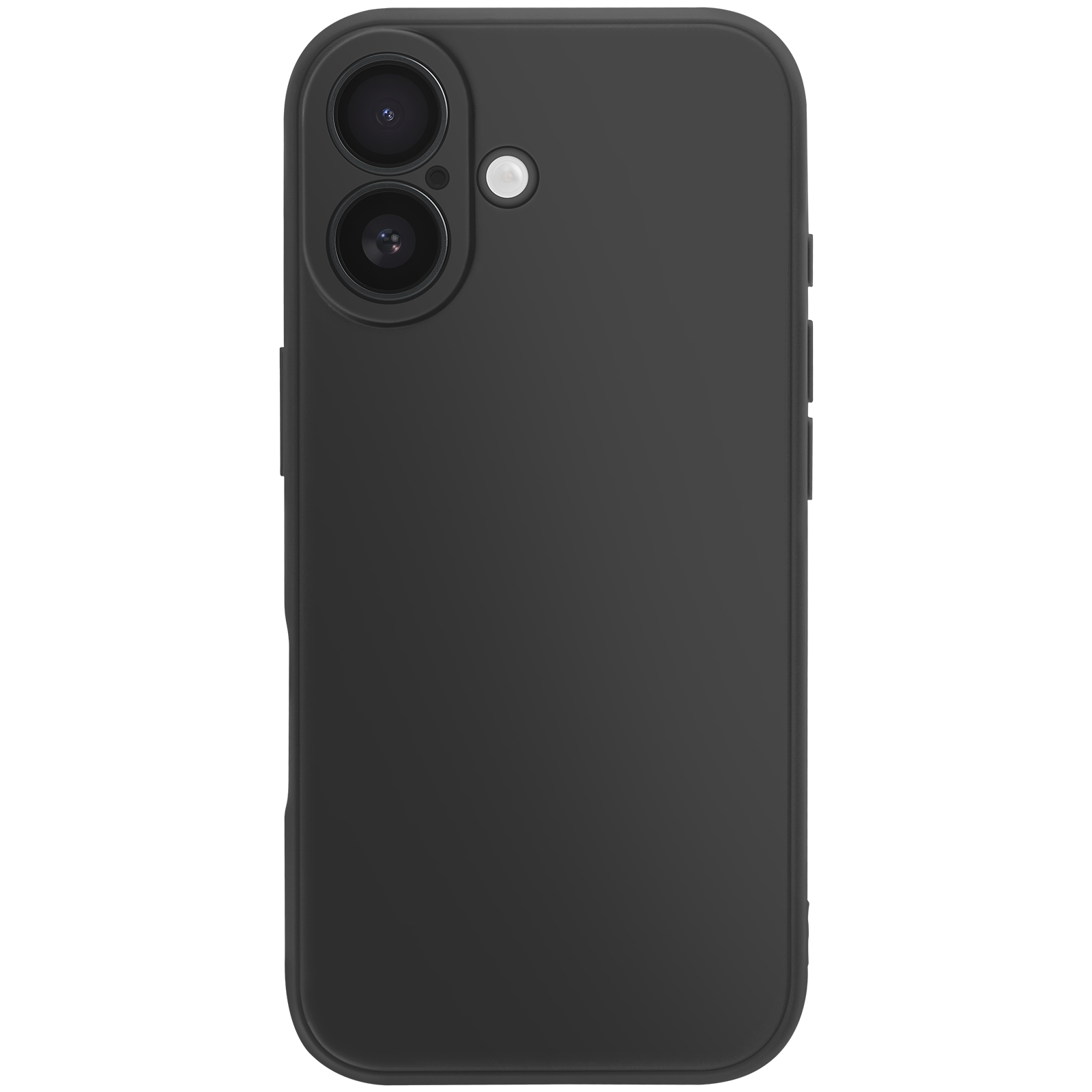 Dos de smartphone noir. Doubles objectifs en haut à gauche. Bouton d'alimentation sur le bord droit.