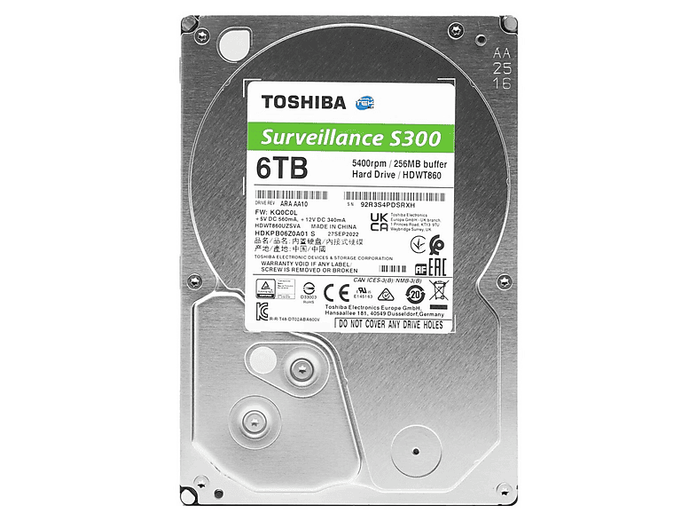 TOSHIBA S300 Pro 5400RPM SATA 6 Gbit/s 6 TB Dahili Hard Disk Fiyat
