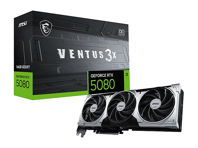 MSI 16G Ventus 3X OC Plus GDDR7 256 Bit DLSS 4 GeForce RTX™ 5080 16 GB Ekran Kartı