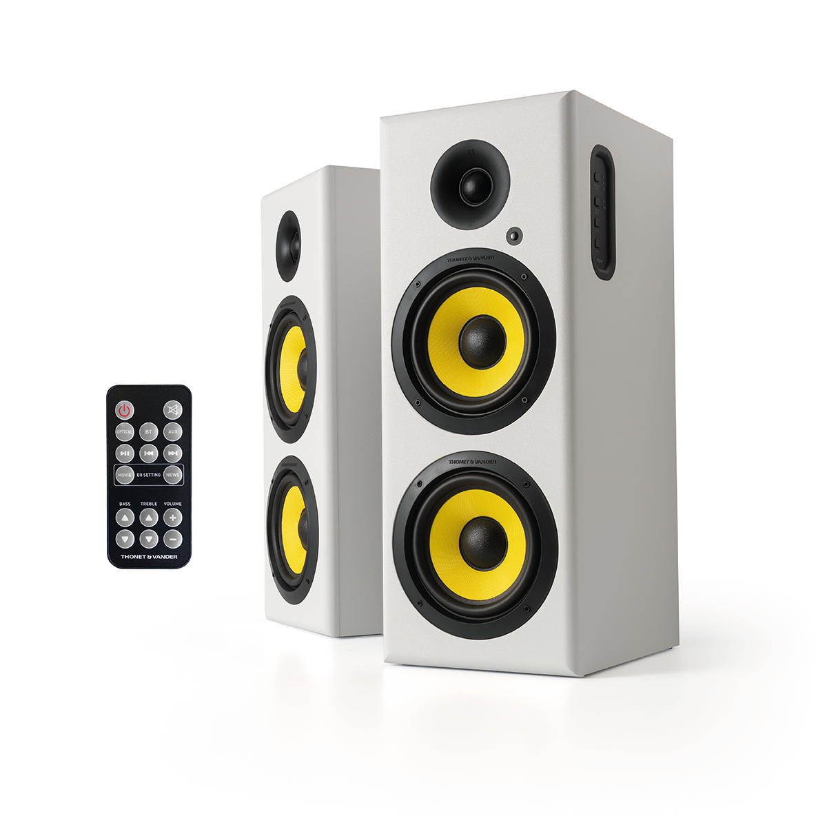 THONET & VANDER Hoch HK096-03558 120W RMS 2.0, 5.3 RCA Optik Sinema Bluetooth Hoparlör Beyaz