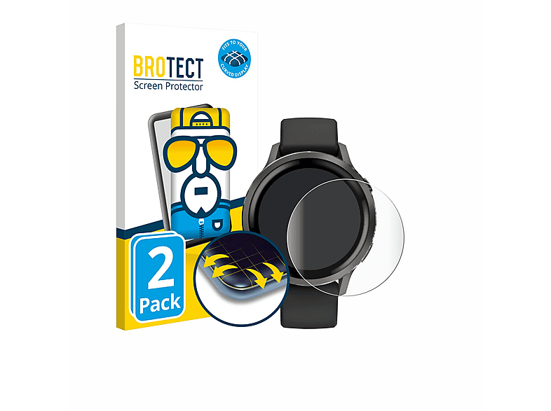 BROTECT 2x Flex Fullscreen 3D Curved Schutzfolie (für Garmin Venu 4 (41 mm))