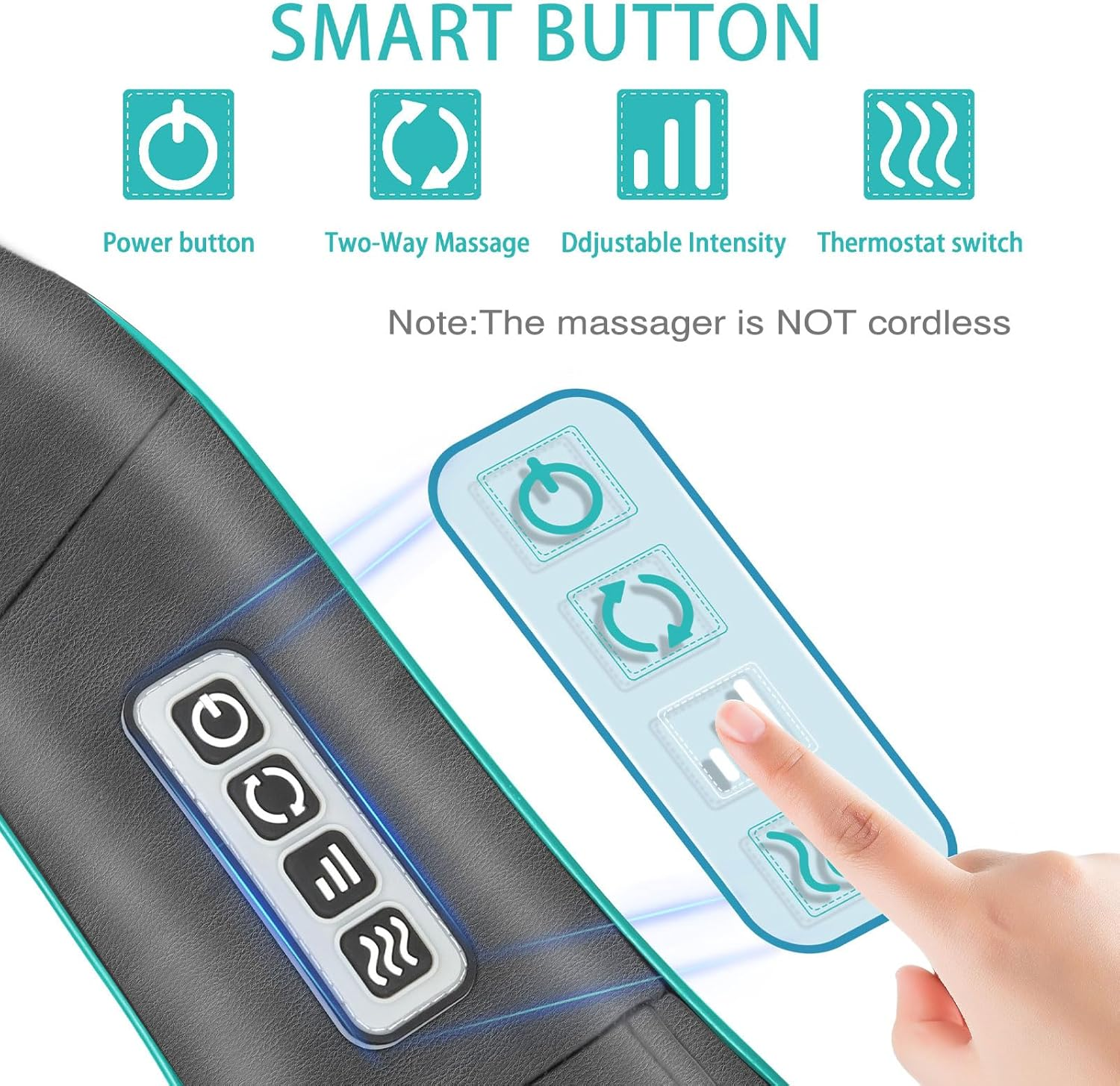 nackenmassagegerät vibration CRRYNUO 4 Massageköpfe, Vibration, Infrarot Nackenmassagegerät