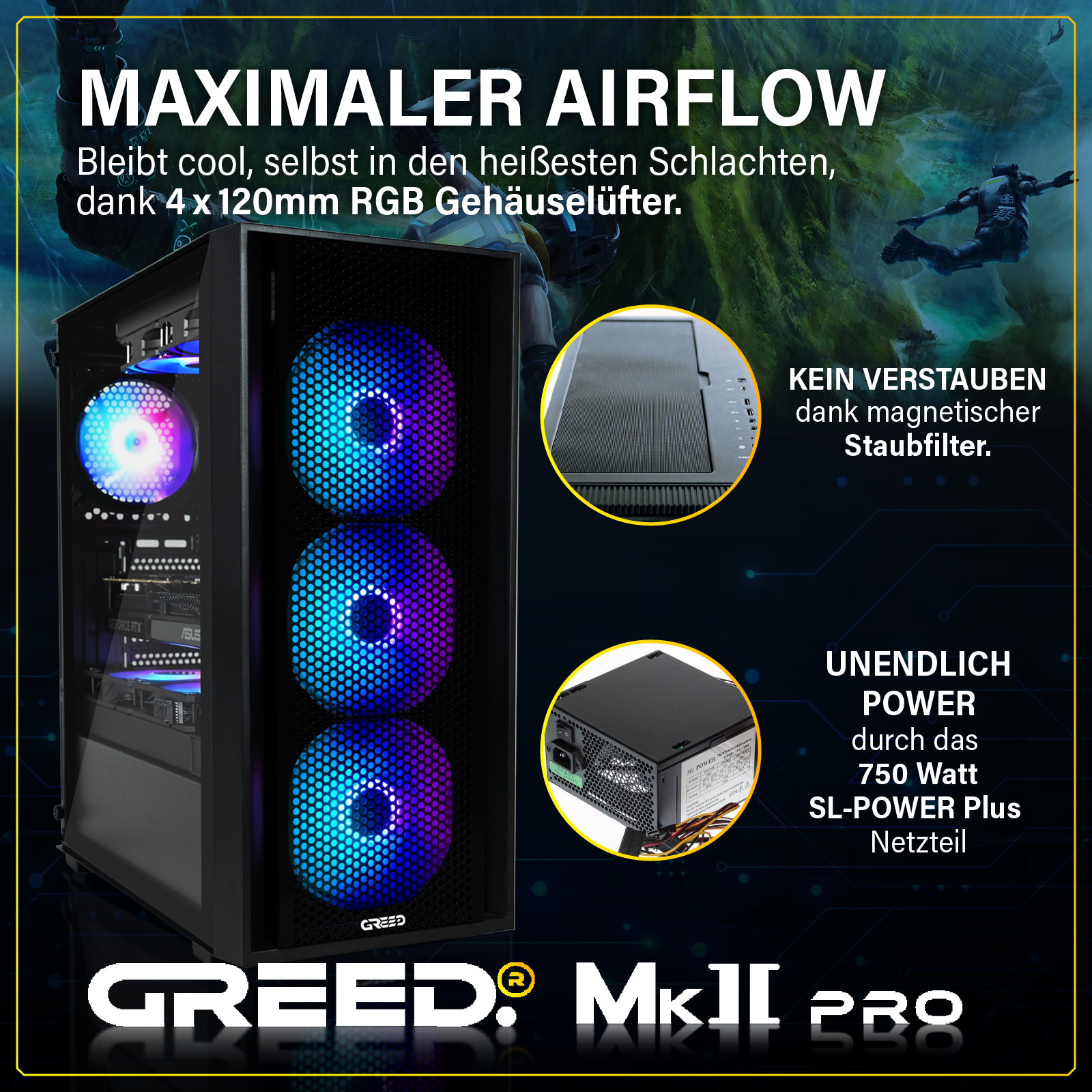 Komputer stacjonarny GREED MK2 INTEL Pro | PC Gamingowy