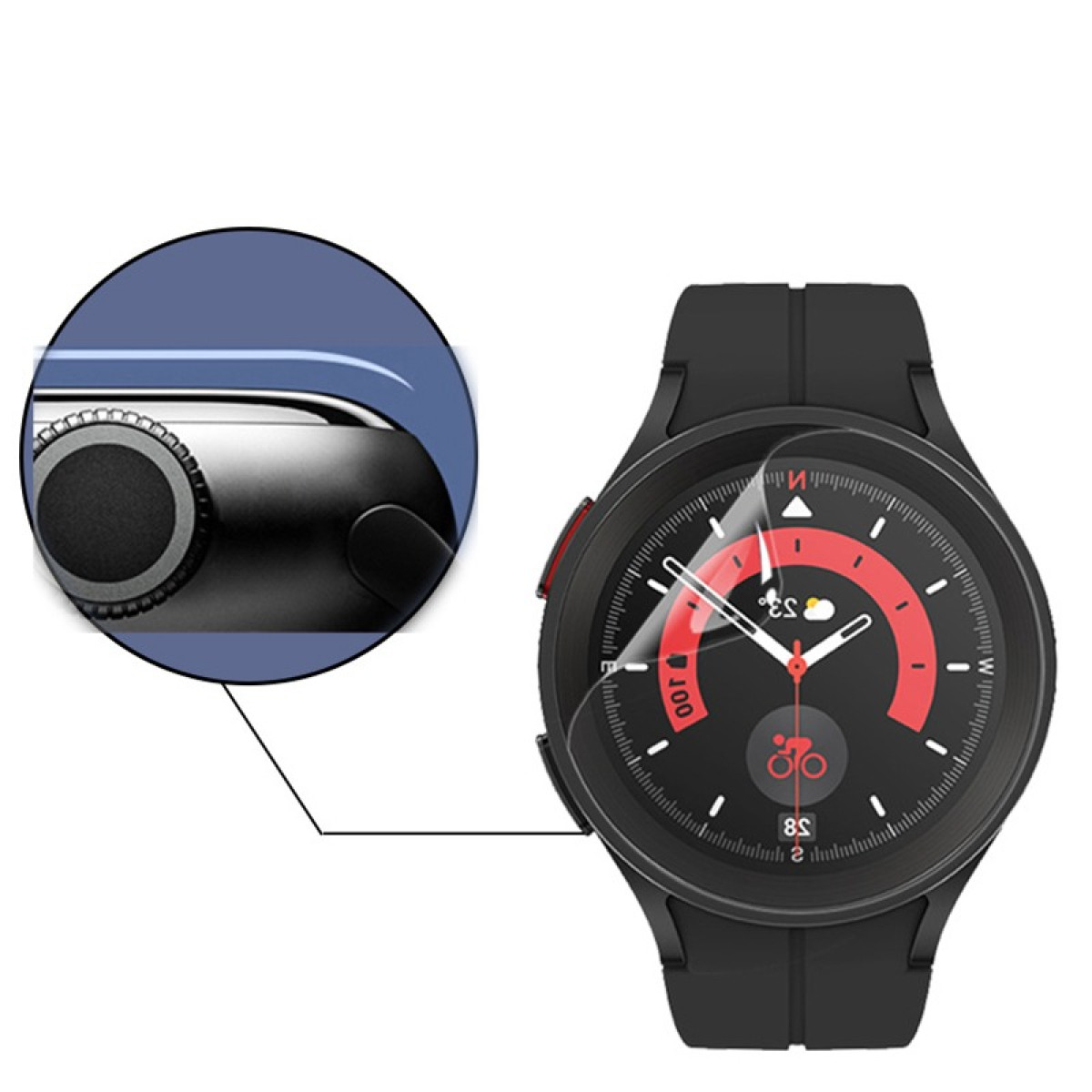 INF Protector de Pantalla TPU Hidrogel Garmin 265 (46m, Displayschutz ...