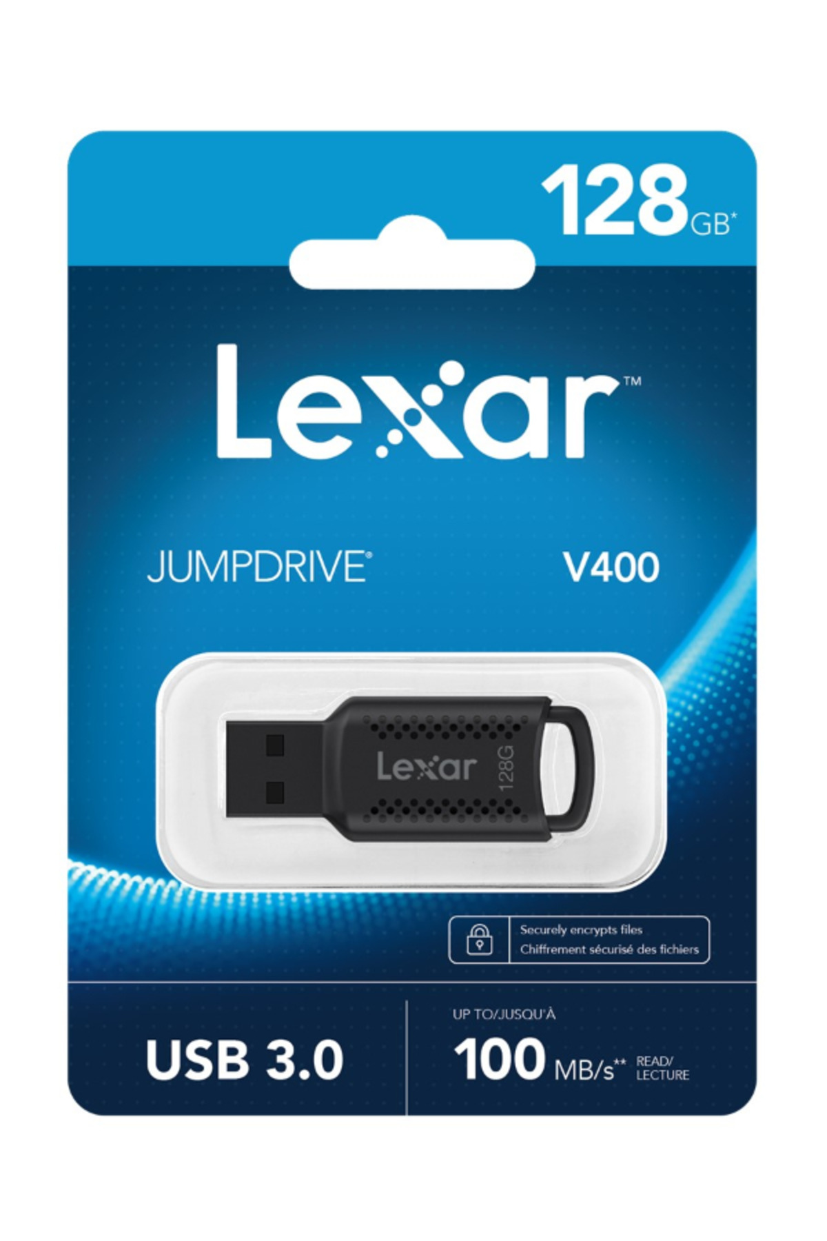 LEXAR LJDV400128G-BNBNG JUMPDRIVE V400 3.0 Fash Drive 100MB/S Read 128 GB Harici Flash Bellek Siyah