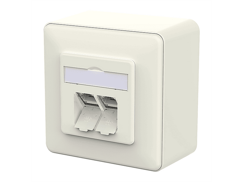 METZ CONNECT E-DAT C6A IDC Dose 1 Port AP Reinweiß Netzwerkdose