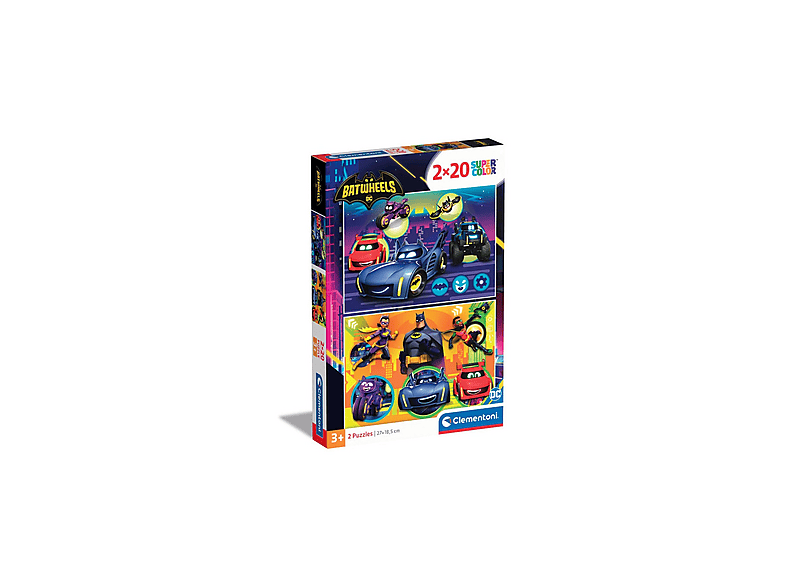 Puzzle | CLEMENTONI Supercolor Batwheels, edad recomendada: 3 año(s ...