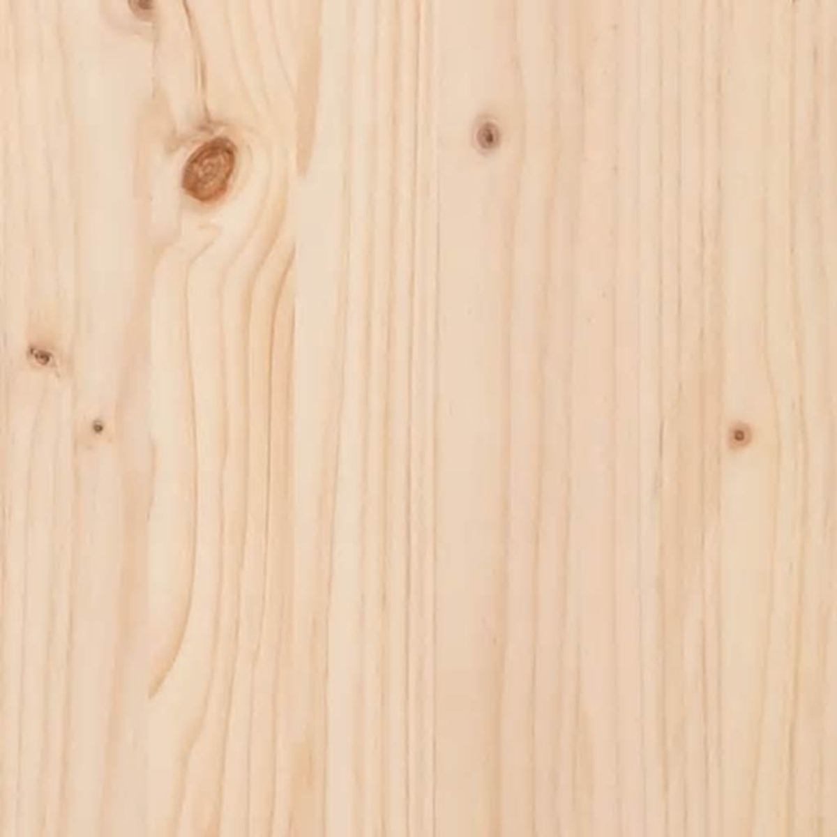 Nahaufnahme von hellem Holzmaserung. Vertikale Linien mit Knoten und subtilen Farbvariationen erzeugen ein natürliches, strukturiertes Aussehen.