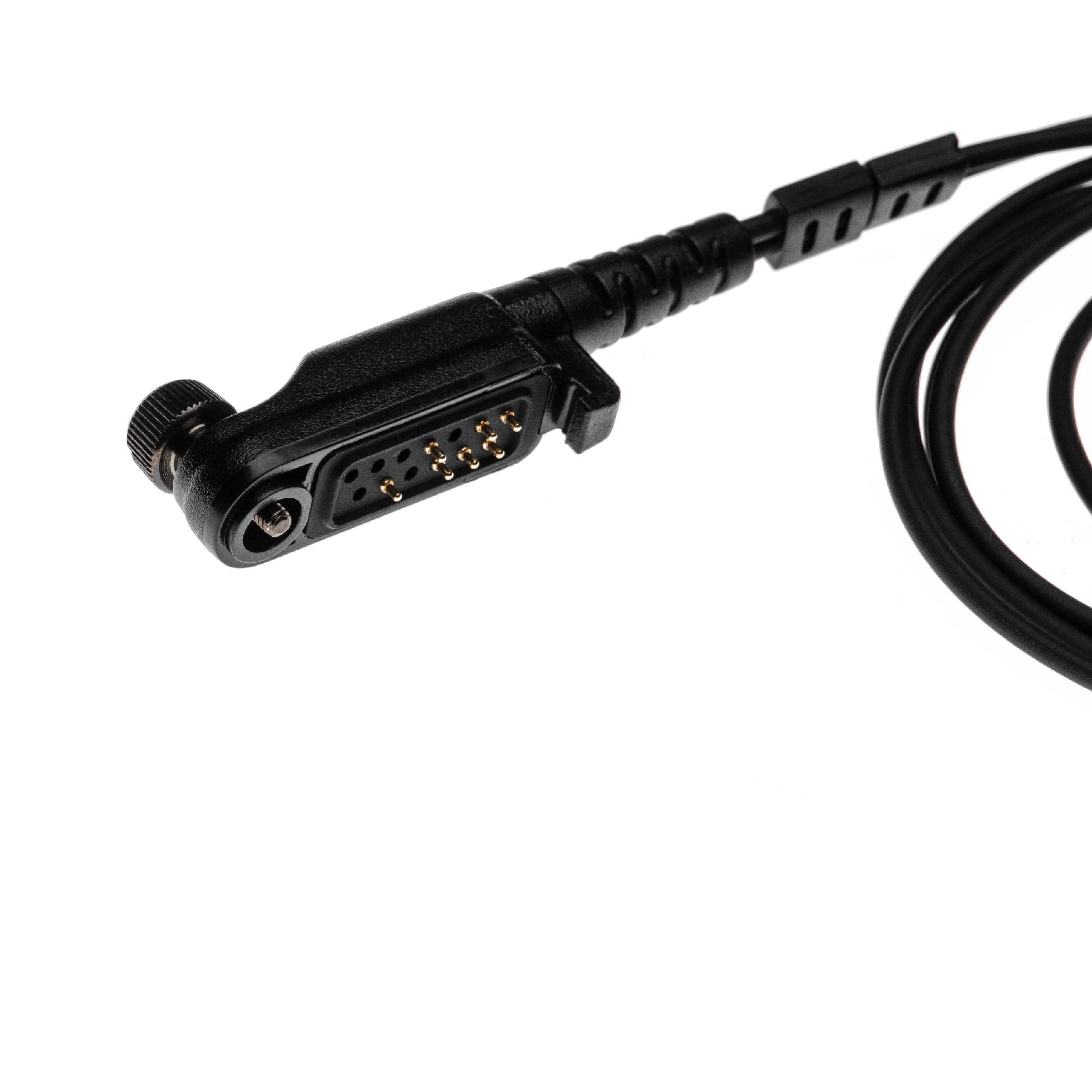 Vhbw Headset Für HYT/Hytera Funkgeräte – Mit PTT-Mikrofon & Transparentem Schlauch | Schwarz
