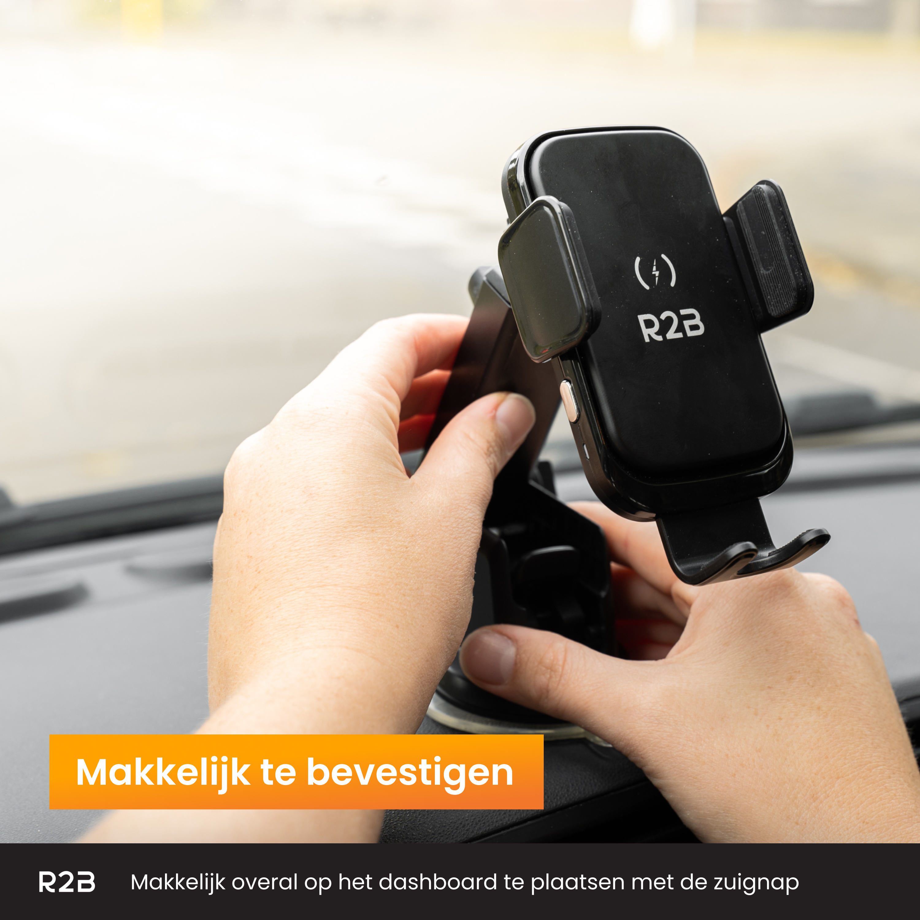 CraVeDRIVE 15 W mobiele telefoonhouder voor de auto, met oplaadfunctie, compatibel met Dacia Media NAV Evolution I Wireless Quick Charge I mobiele telefoonhouder auto inductief opladen, voor jogger
