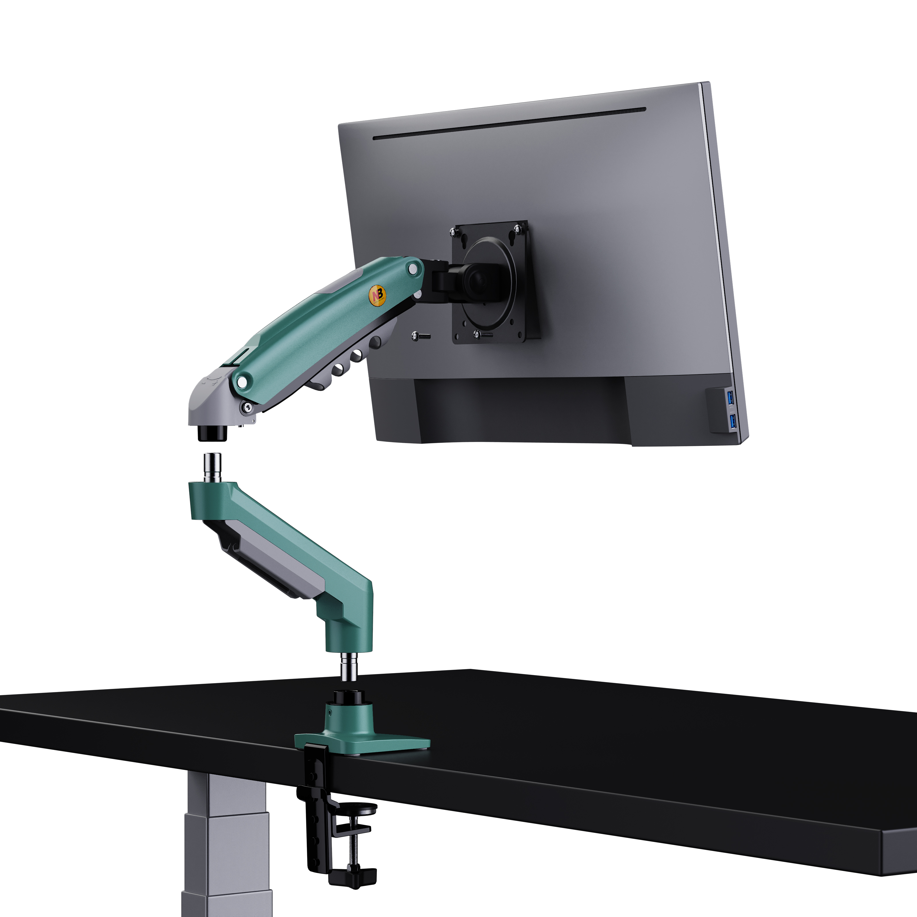 NB NORTH BAYOU Ergonomic NB F80 17-30" Amortisörlü 2-9 KG Zeytin Yeşili Monitör Askı Aparatı