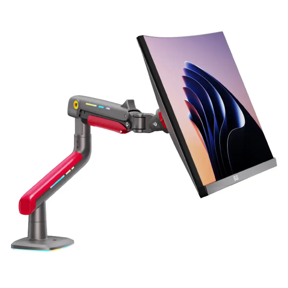 NB NORTH BAYOU Ergonomic L50-Gaming RGB, 32-60 inç Profesyonel Kırmızı Gaming Monitör Askı Aparatı