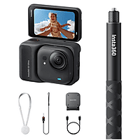 MediaMarkt INSTA360 GO Ultra Standard Vlog Bundle Actioncam Zwart aanbieding