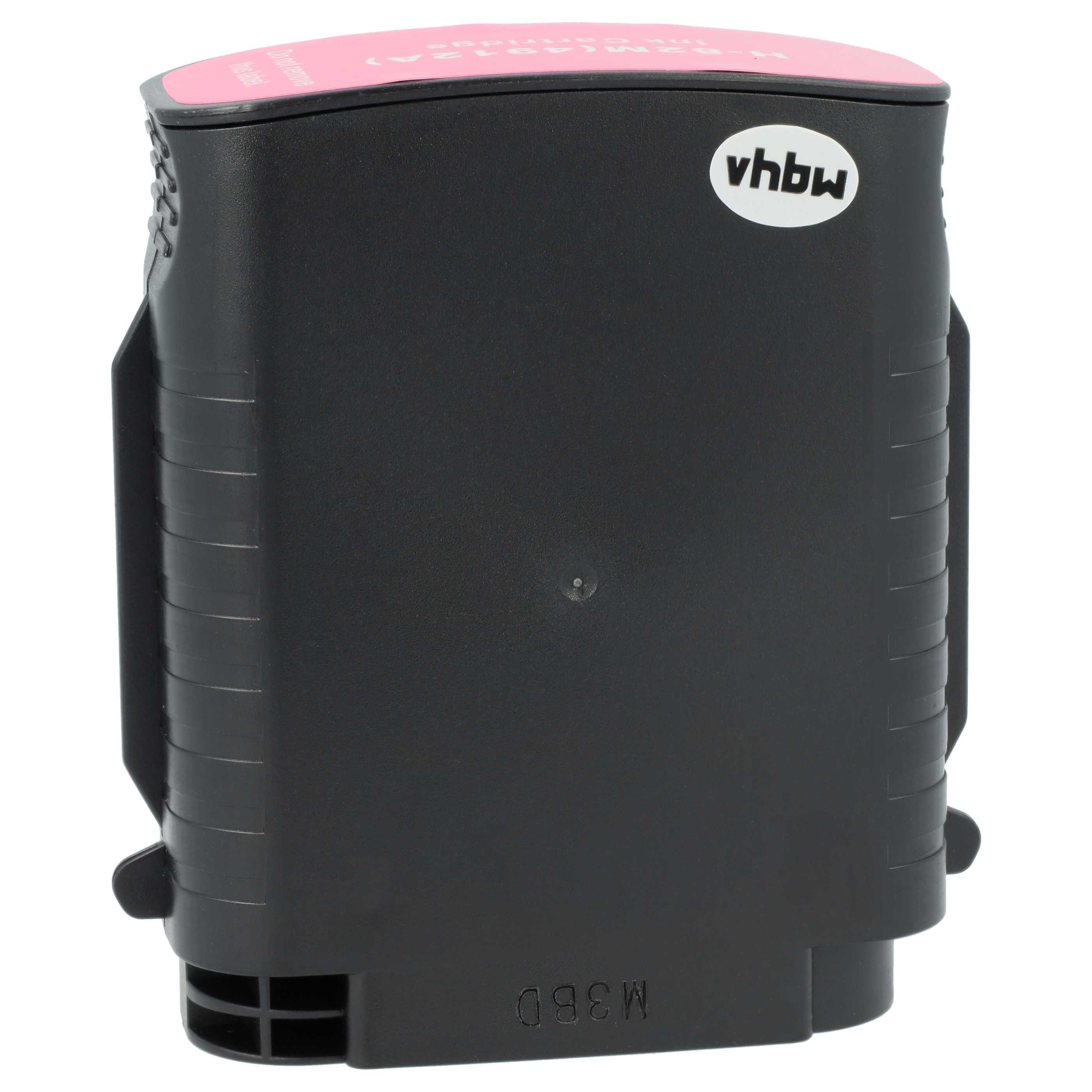 Schwarze Tintenpatrone mit pinkfarbenem Deckel. Die Patrone hat ein weißes Logo und den Text 'M3BD' unten.
