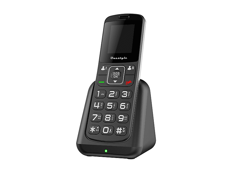 ONESTYLE Silver II Seniorenhandy mit große Tasten Mobiltelefon, schwarz