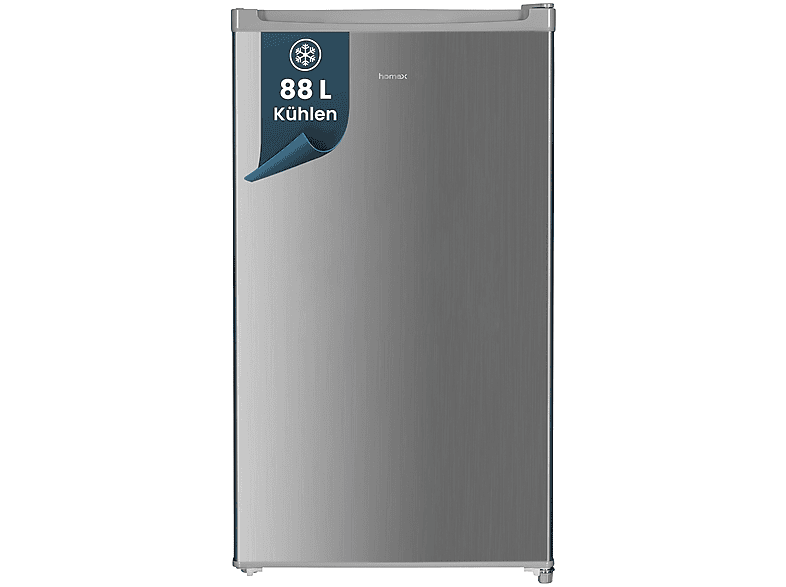 HOMEX CS1016-S Kühlschrank (E, 850 mm hoch, Silber)