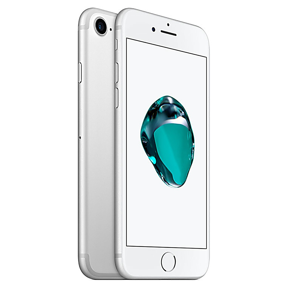 Due iPhone bianchi, uno angolato verso lo spettatore. Lo schermo del telefono anteriore mostra un effetto simile all'acqua.