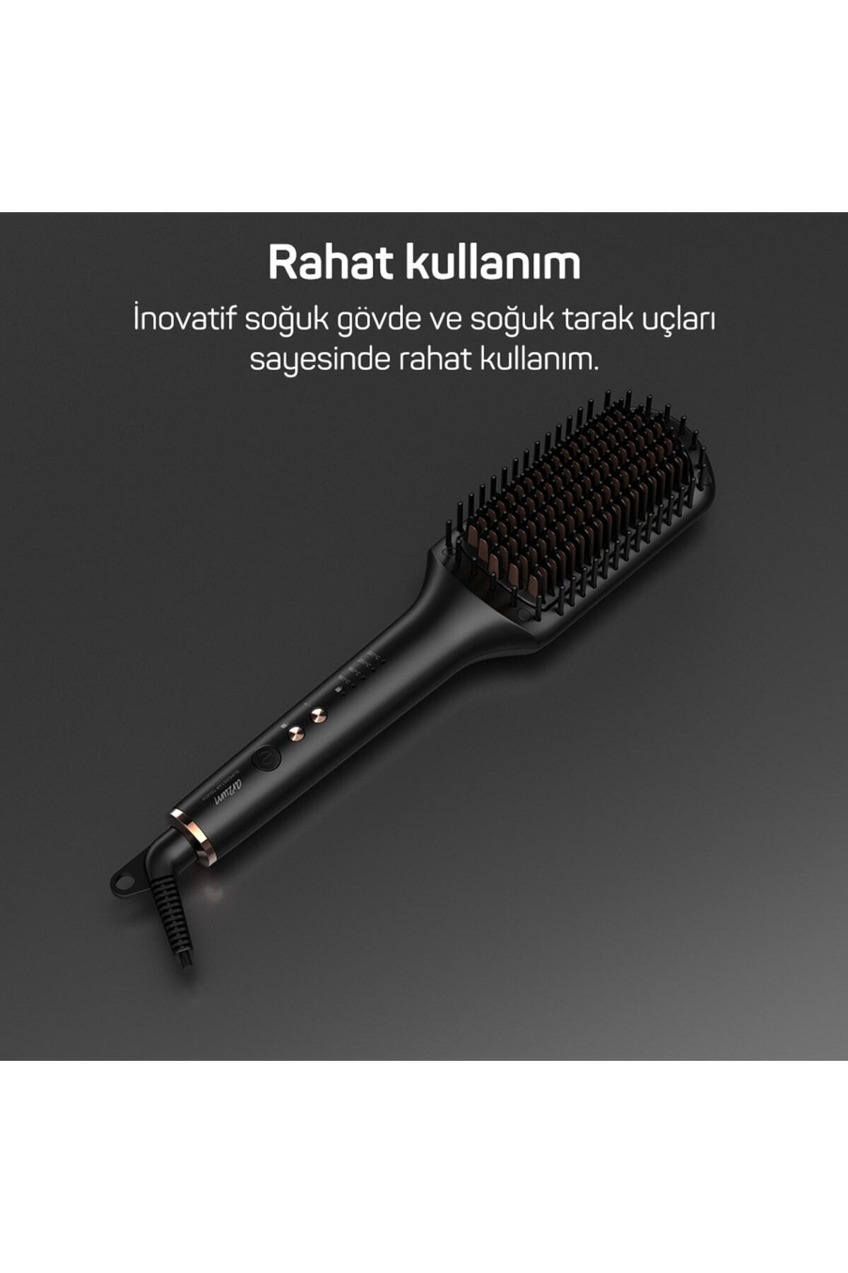 ARZUM AR5068 Superstar Touch Saç Düzleştirici Fırça Siyah Fiyat