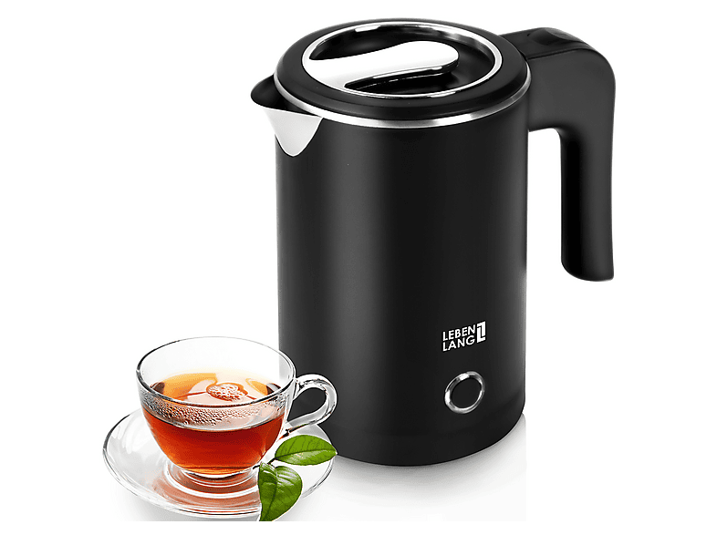 LEBENLANG LBL2319 Reisewasserkocher, Schwarz