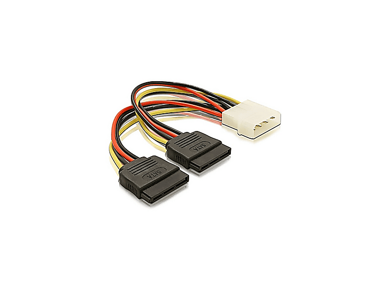 DELOCK Cable Power SATA HDD 2x 4pin male Interne stroomkabels 0,112 m ...
