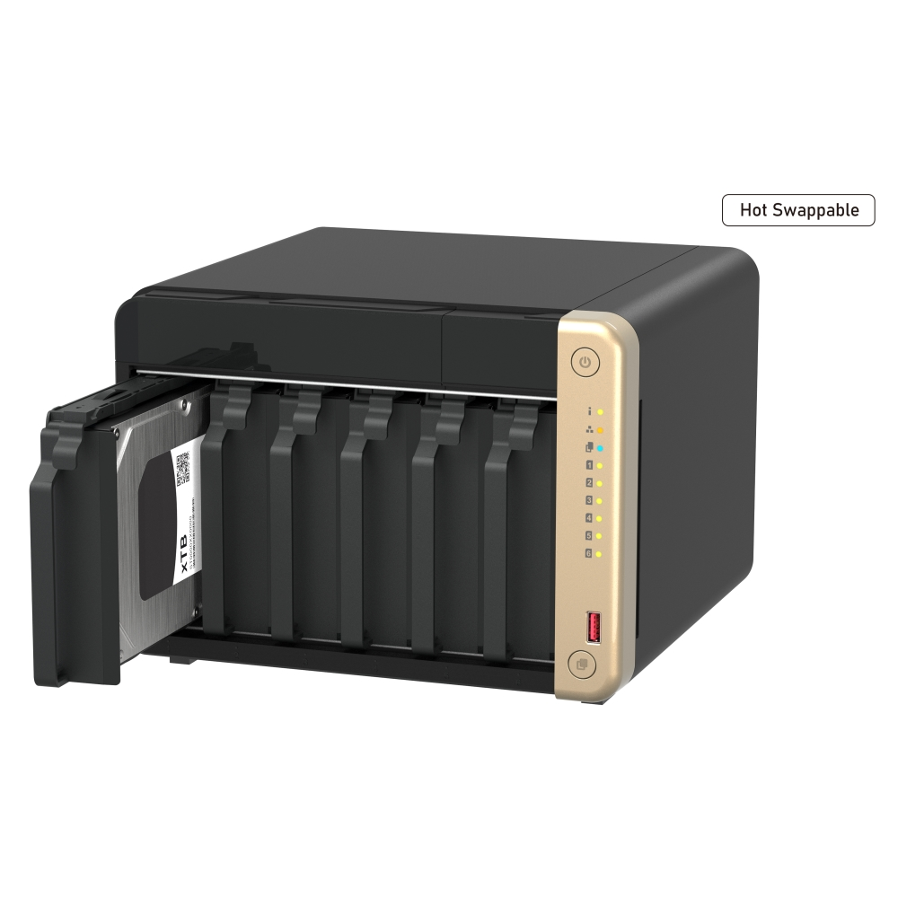 QNAP Turbonas TS-664-8G 8GB 6 BAY 2x2.5G LAN NAS Depolama Ünitesi